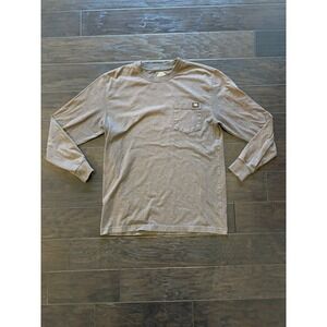 Dickies Men's Medium Gray Long Sleeve Jersey Cotton Pocket Crew Neck T-Shirt